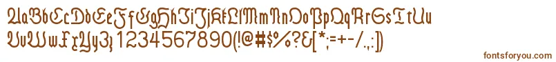 フォントFraktmod – 茶色のフォント