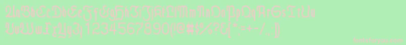 Fraktmod Font – Pink Fonts on Green Background