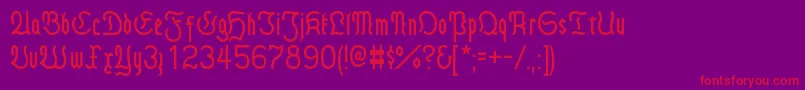 Fraktmod Font – Red Fonts on Purple Background