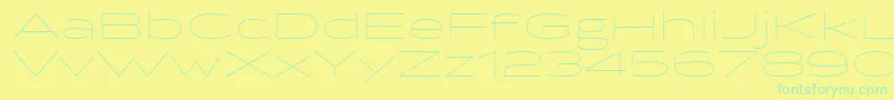 Police BrillerThin – polices vertes sur fond jaune