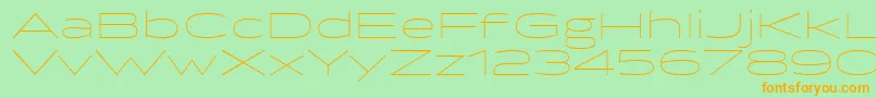 BrillerThin Font – Orange Fonts on Green Background