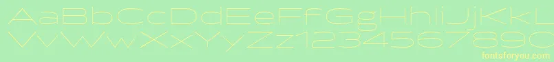 BrillerThin Font – Yellow Fonts on Green Background