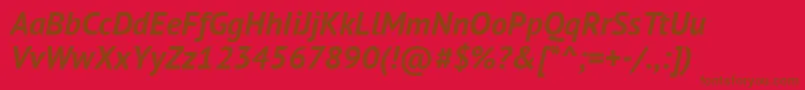 Police PtSansBoldItalic – polices brunes sur fond rouge