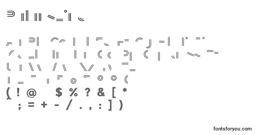 Schriftart BalansLine – Alphabet, Zahlen, spezielle Symbole