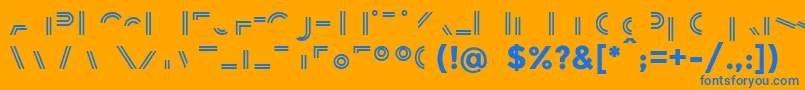 BalansLine Font – Blue Fonts on Orange Background