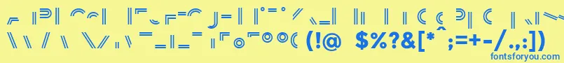 BalansLine Font – Blue Fonts on Yellow Background