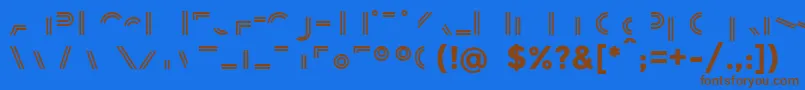 BalansLine Font – Brown Fonts on Blue Background