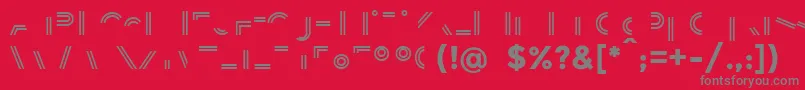 BalansLine Font – Gray Fonts on Red Background