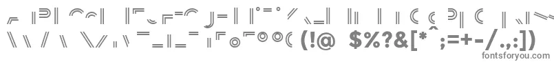 フォントBalansLine – 白い背景に灰色の文字