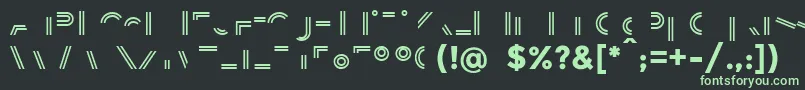 BalansLine Font – Green Fonts on Black Background