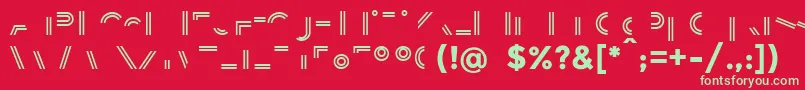 BalansLine Font – Green Fonts on Red Background