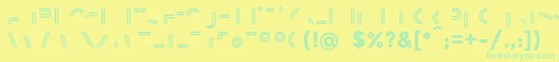 BalansLine Font – Green Fonts on Yellow Background