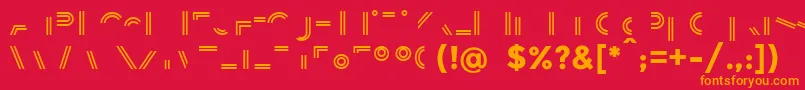 BalansLine Font – Orange Fonts on Red Background