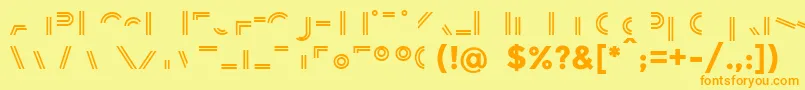 BalansLine Font – Orange Fonts on Yellow Background