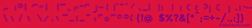 BalansLine Font – Purple Fonts on Red Background