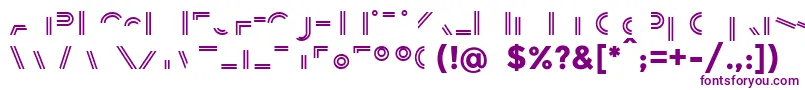 BalansLine-Schriftart – Violette Schriften auf weißem Hintergrund