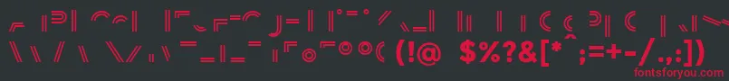 BalansLine Font – Red Fonts on Black Background