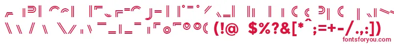 フォントBalansLine – 赤い文字