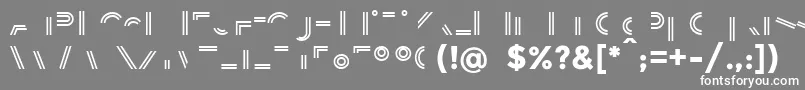 フォントBalansLine – 灰色の背景に白い文字