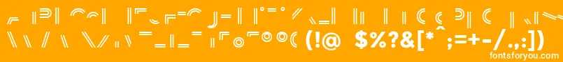 BalansLine Font – White Fonts on Orange Background