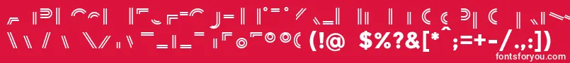 BalansLine Font – White Fonts on Red Background
