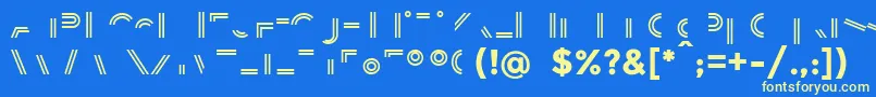 BalansLine Font – Yellow Fonts on Blue Background
