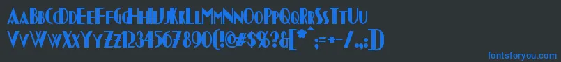 ChapleauBold Font – Blue Fonts on Black Background