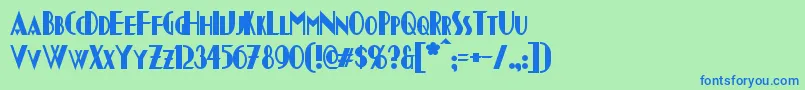 ChapleauBold Font – Blue Fonts on Green Background