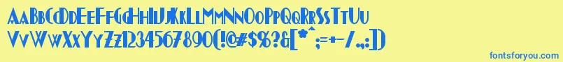ChapleauBold Font – Blue Fonts on Yellow Background