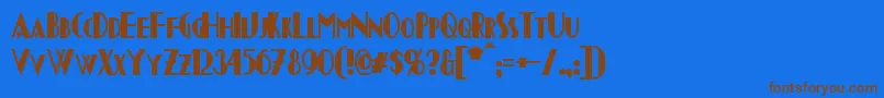 ChapleauBold Font – Brown Fonts on Blue Background