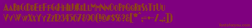 ChapleauBold Font – Brown Fonts on Purple Background