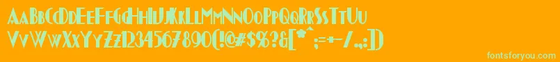 ChapleauBold Font – Green Fonts on Orange Background