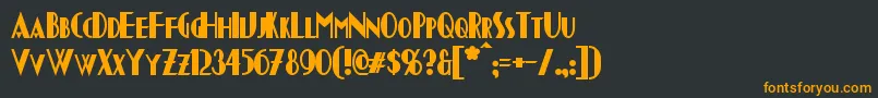 ChapleauBold Font – Orange Fonts on Black Background