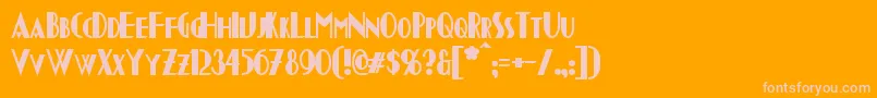 ChapleauBold-Schriftart – Rosa Schriften auf orangefarbenem Hintergrund