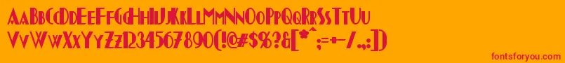 ChapleauBold Font – Red Fonts on Orange Background