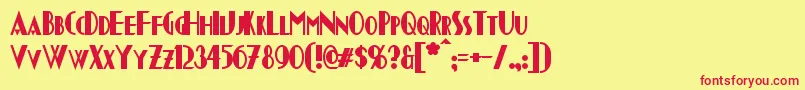 ChapleauBold Font – Red Fonts on Yellow Background