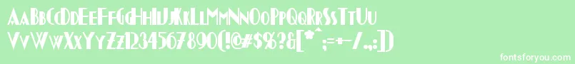 ChapleauBold Font – White Fonts on Green Background