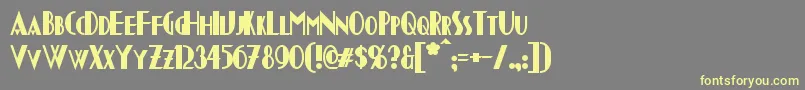 ChapleauBold Font – Yellow Fonts on Gray Background