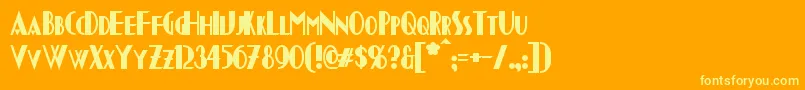 フォントChapleauBold – オレンジの背景に黄色の文字