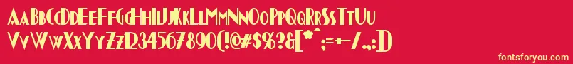 ChapleauBold Font – Yellow Fonts on Red Background