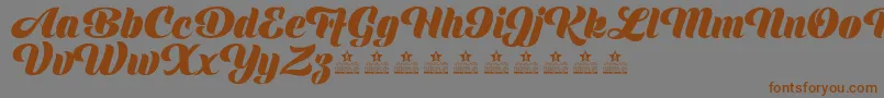 ShinePersonalUse-Schriftart – Braune Schriften auf grauem Hintergrund