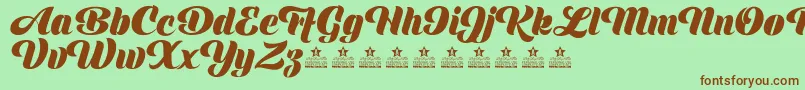 ShinePersonalUse Font – Brown Fonts on Green Background