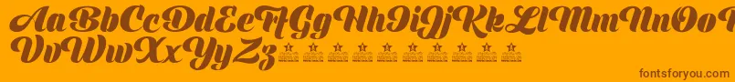 ShinePersonalUse Font – Brown Fonts on Orange Background