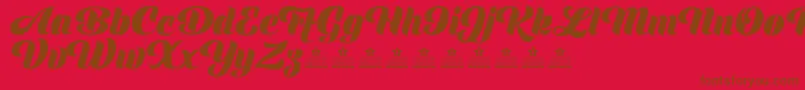 ShinePersonalUse Font – Brown Fonts on Red Background