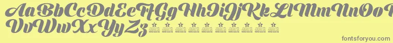 fuente ShinePersonalUse – Fuentes Grises Sobre Fondo Amarillo