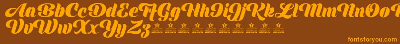 ShinePersonalUse Font – Orange Fonts on Brown Background