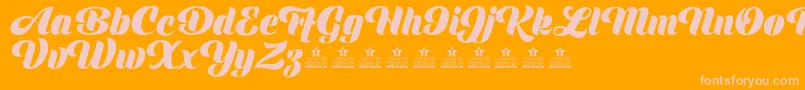 Więcej informacji o czcionce ShinePersonalUse Czcionka ShinePersonalUse – różowe czcionki na pomarańczowym tle