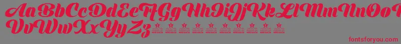 ShinePersonalUse Font – Red Fonts on Gray Background