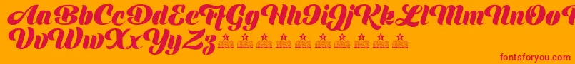 ShinePersonalUse Font – Red Fonts on Orange Background
