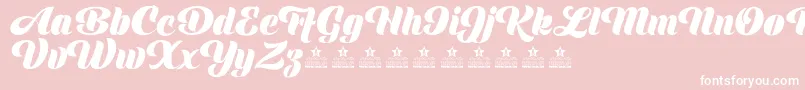 ShinePersonalUse Font – White Fonts on Pink Background